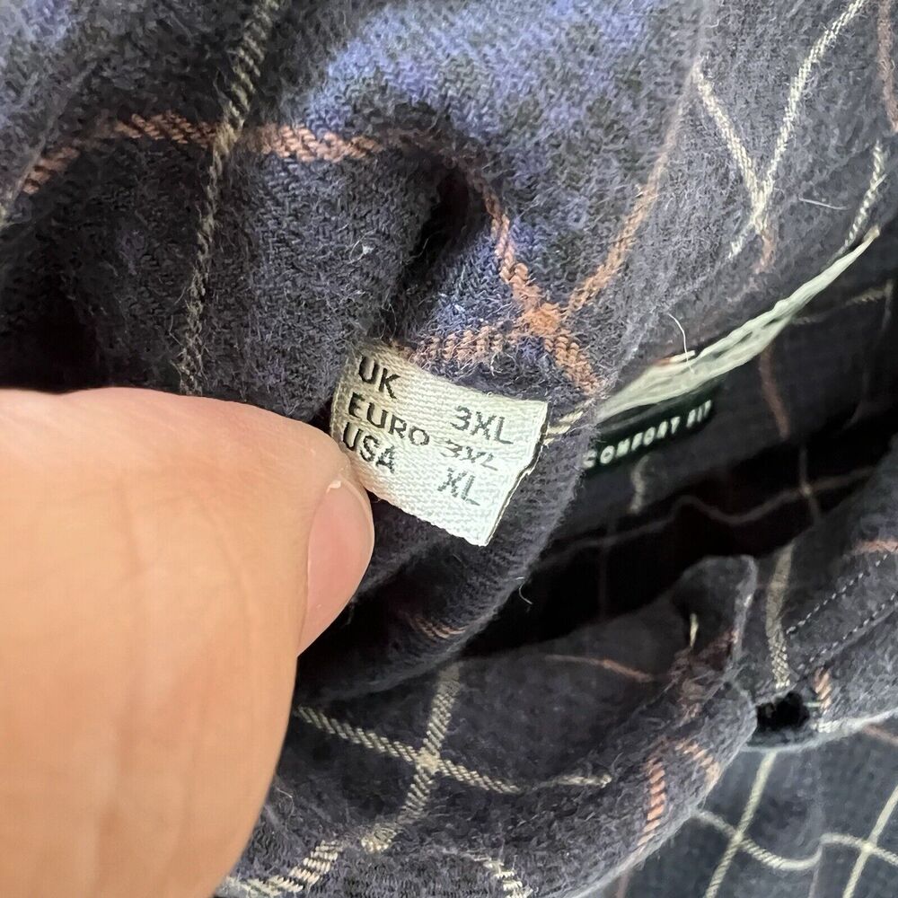 Barbour Comfort Fit Shirt XL Navy Casual Button Up New York Cotton - Picture 8 of 10